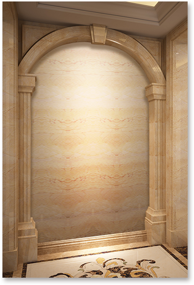 3D皮雕背景牆-聖芙蓮